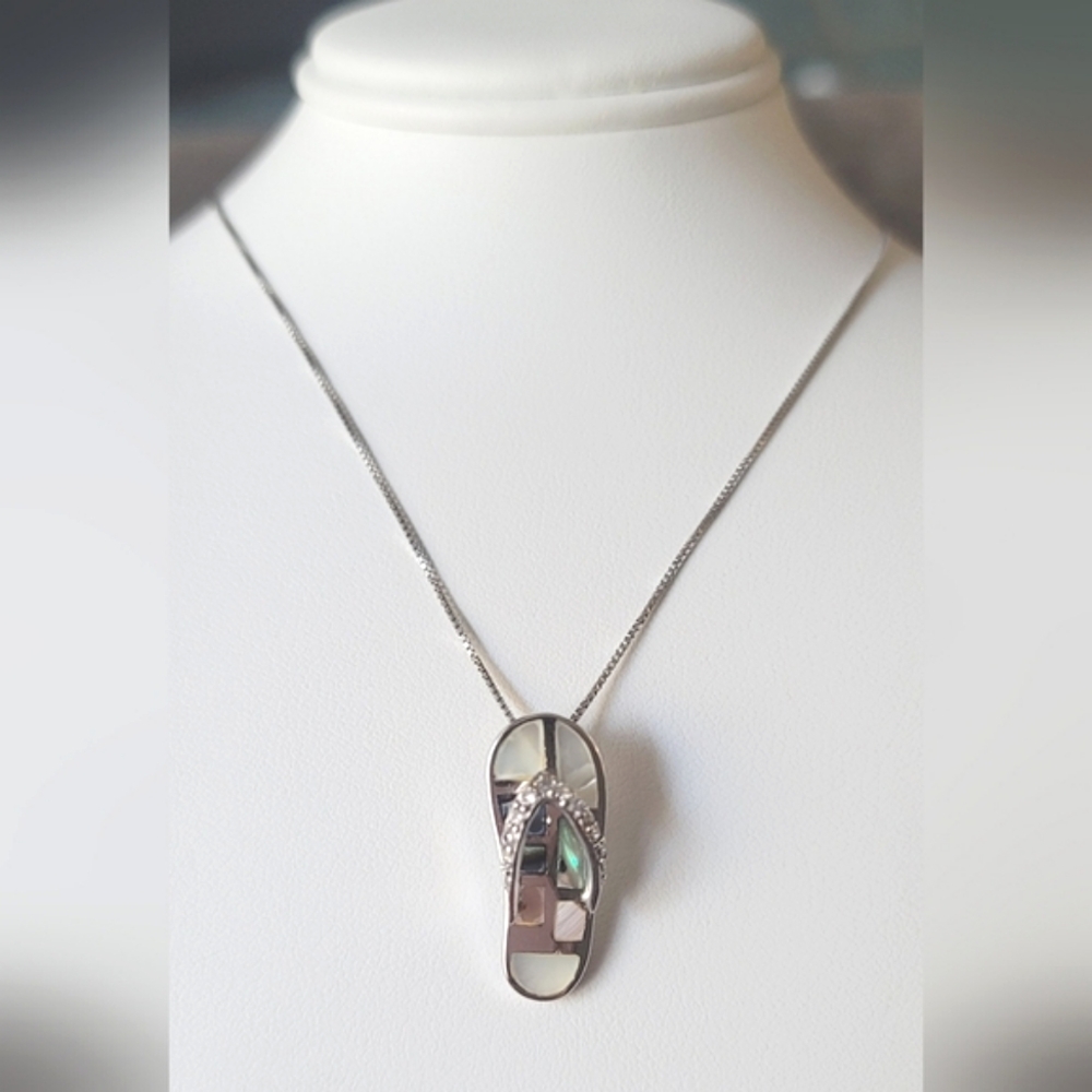 Sterling Silver Flip-Flop Necklace